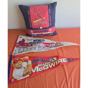St. Louis Cardinals fan collector's banner and pillow. $45 obo